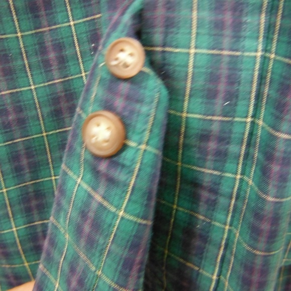 Mens Knights of Round Table Green Plaid SS Shirt - Picture 4 of 8